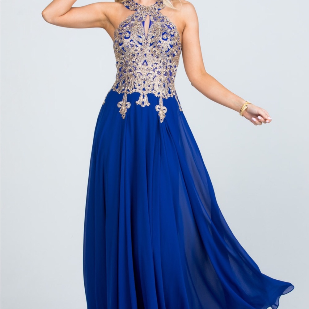 🆕PROM BRIDESMAIDS A line Halter Chiffon Dress